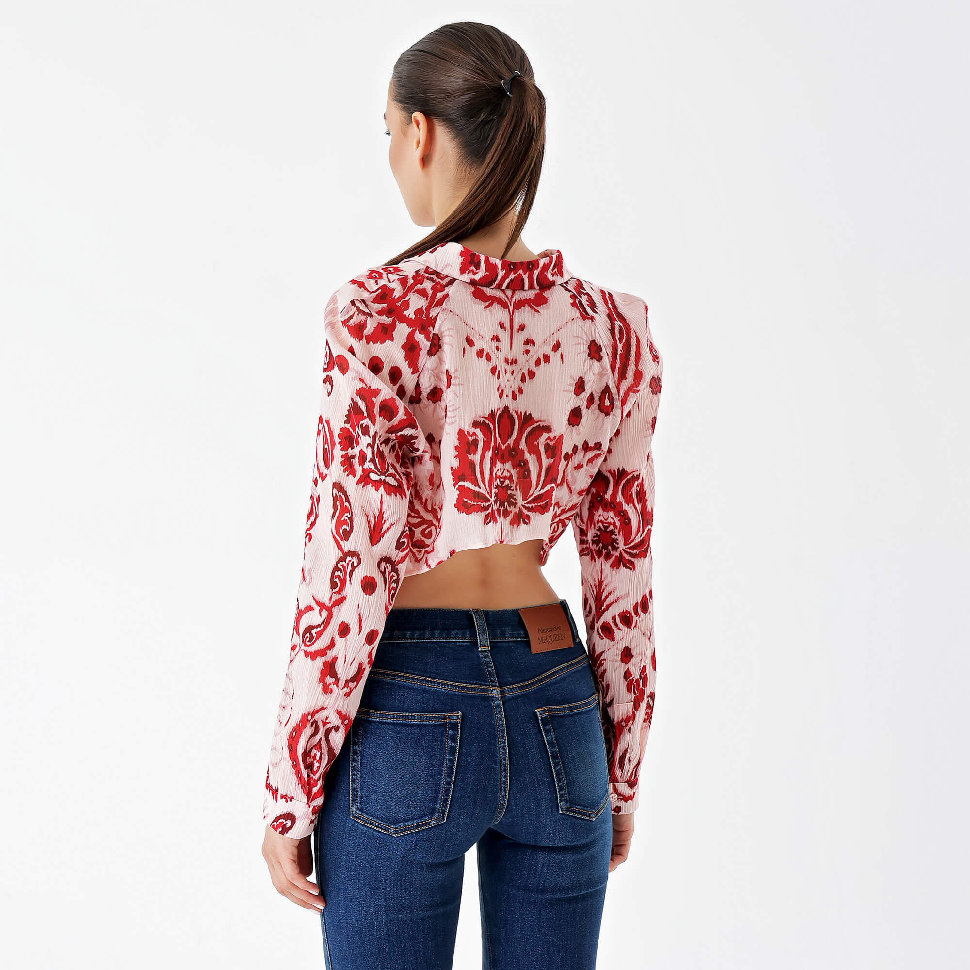 Etro-Pink&Red Silk Paisley Printed Blouses